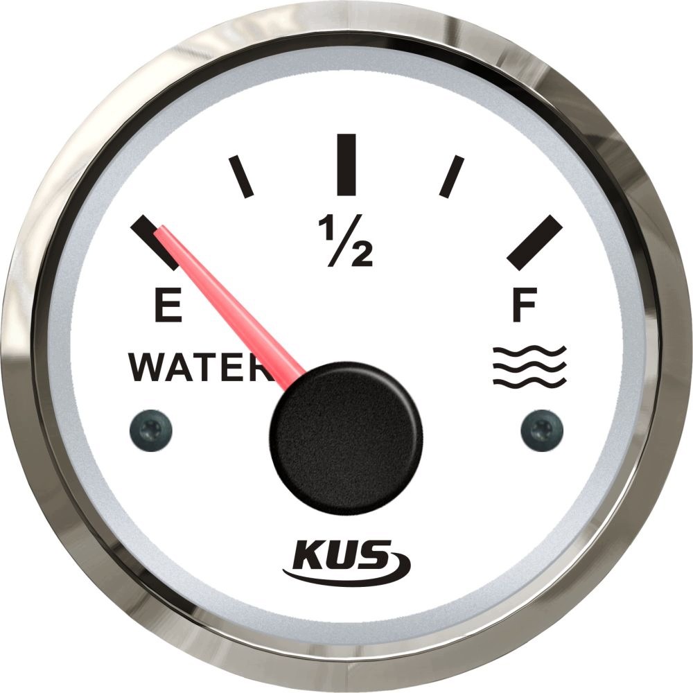 Ukazatel hladiny vody Kus SeaV Ws 0-190 52 mm 12/24V Inox se zástrčkou