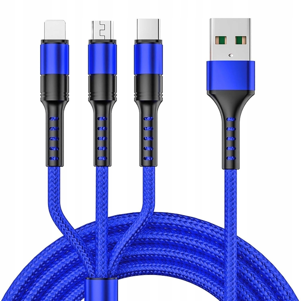 Kabel 3w1 ładowarka Do Ładowarka do Iphone Micro Usb Typ-c uniwersalny