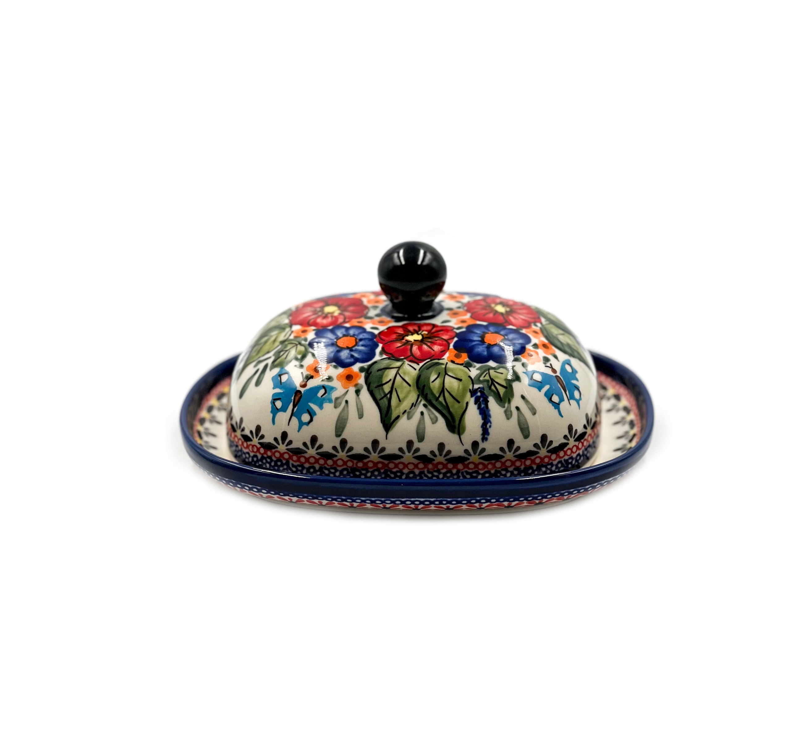 Keramická maselnica 149AR/GU1394 20 cm x 15,6 cm Bolesławiec