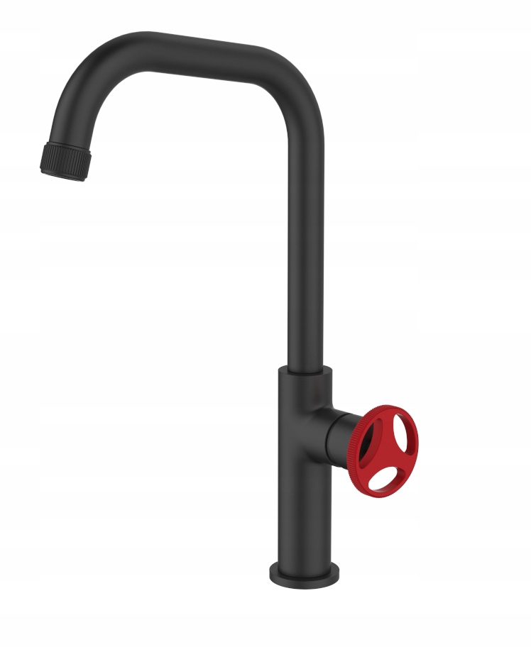 Kuchyňská baterie Loftea černá/červená