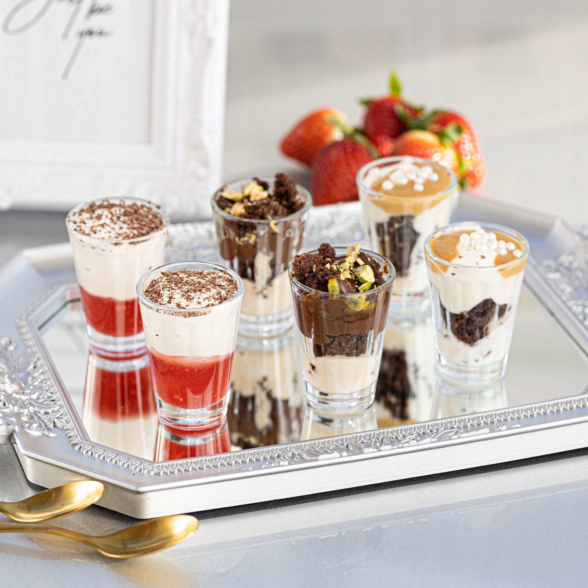 KIELISZKI DO WÓDKI Shotów Tequili Nalewki Alkoholi Zestaw 6x60ml Prążkowane Linia Arvid