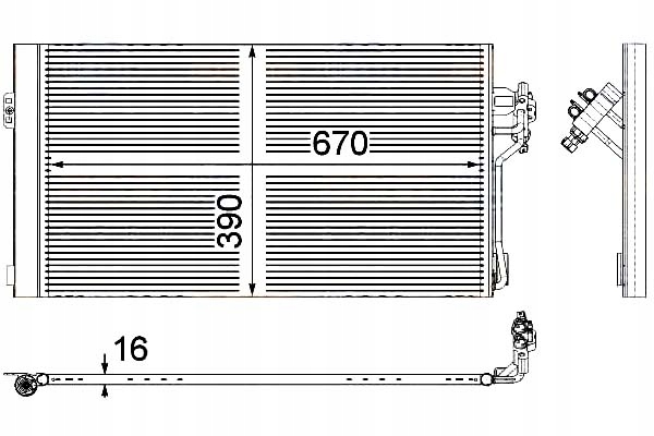HELLA СКРАПЛЮВАЧ РАДІАТОР КОНДИЦІОНЕРА 6398350470