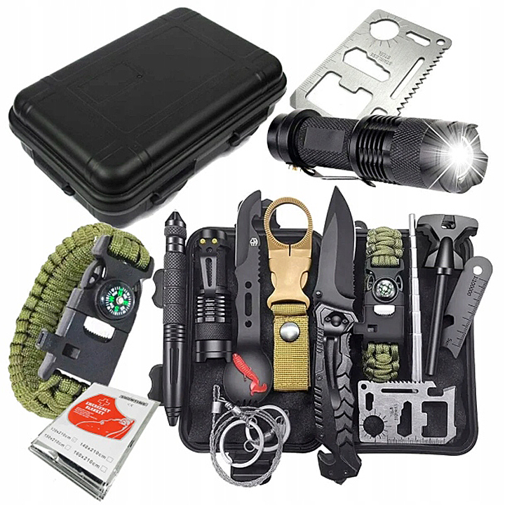 Zestaw Survivalowy Wojskowy Survival Niezbędnik do Przeżycia 32w1 Multitool