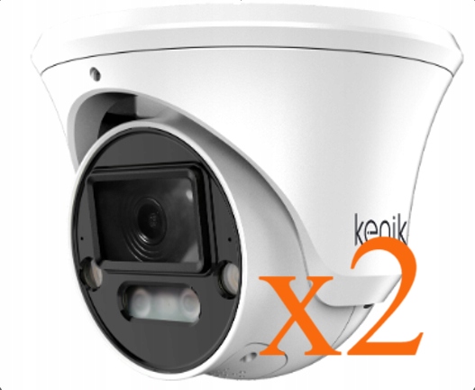 2 X Ip Kamera Kenik KG-8430DAS-ILCD (2.8 mm) 8 Mpx Nálepka Ellektropoint