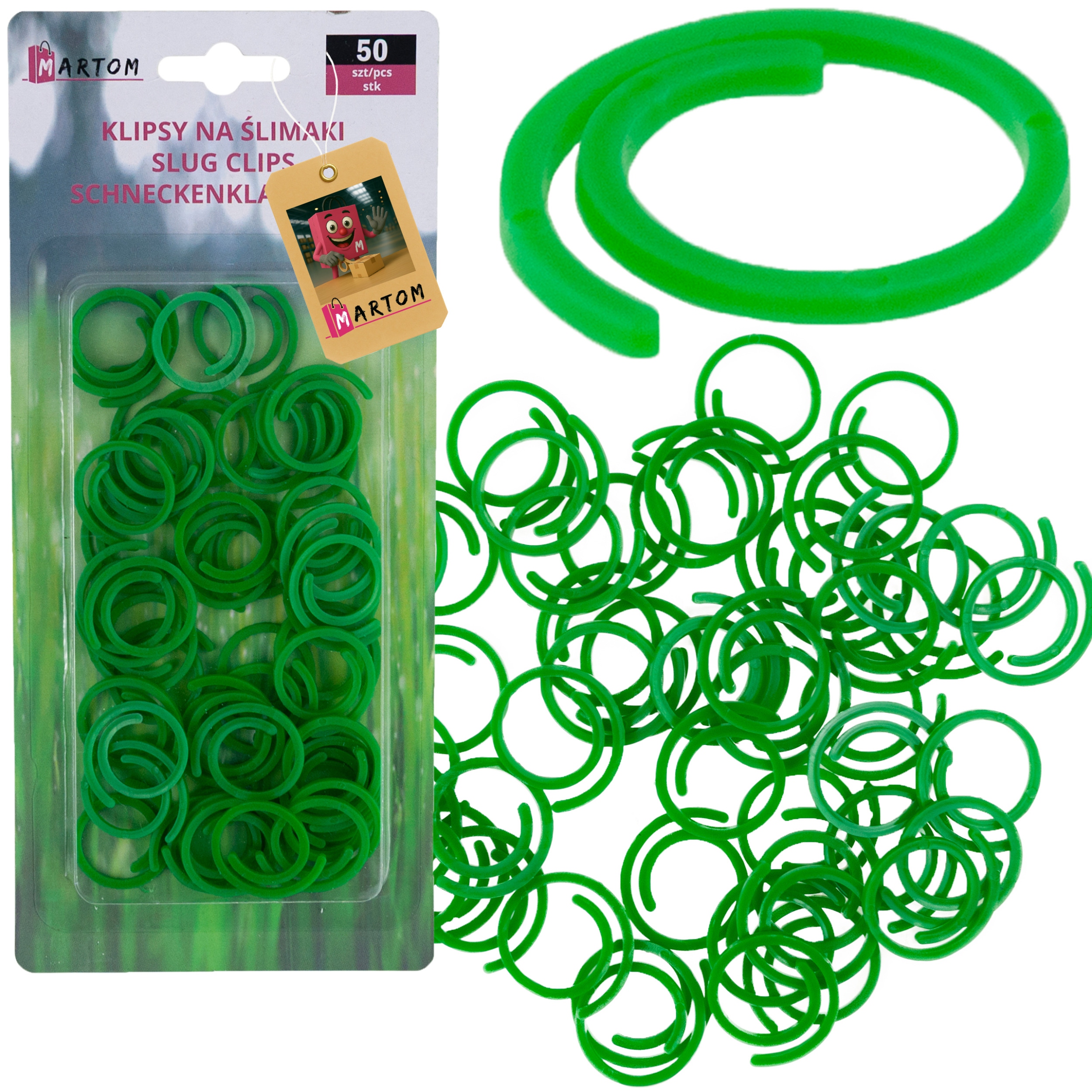 Zapinki spinacze do MOCOWANIA ROŚLIN POMIDORÓW NA TYCZKI OKRĄGŁE 50 SZT 3CM