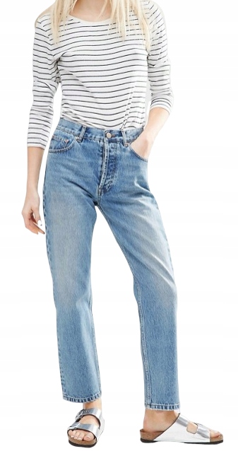 

29*JEANSY Damskie Proste Petite Niebieskie W30L32