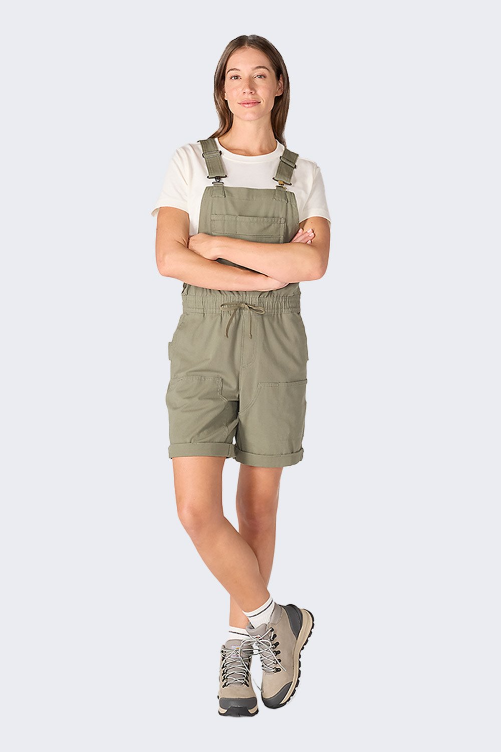 Kraťasy Carhartt Rugged Flex Shortall Dusty Olive