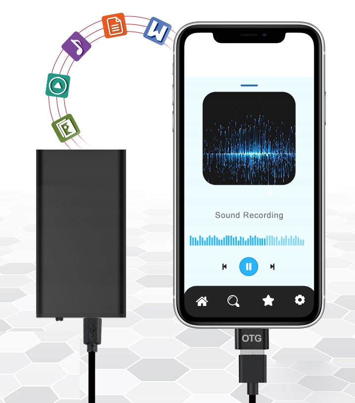 MINI DYKTAFON SZPIEGOWSKI 32GB MAŁY PODSŁUCH AKTYWACJA DŹWIĘKIEM +SŁUCHAWKI Model AQ1