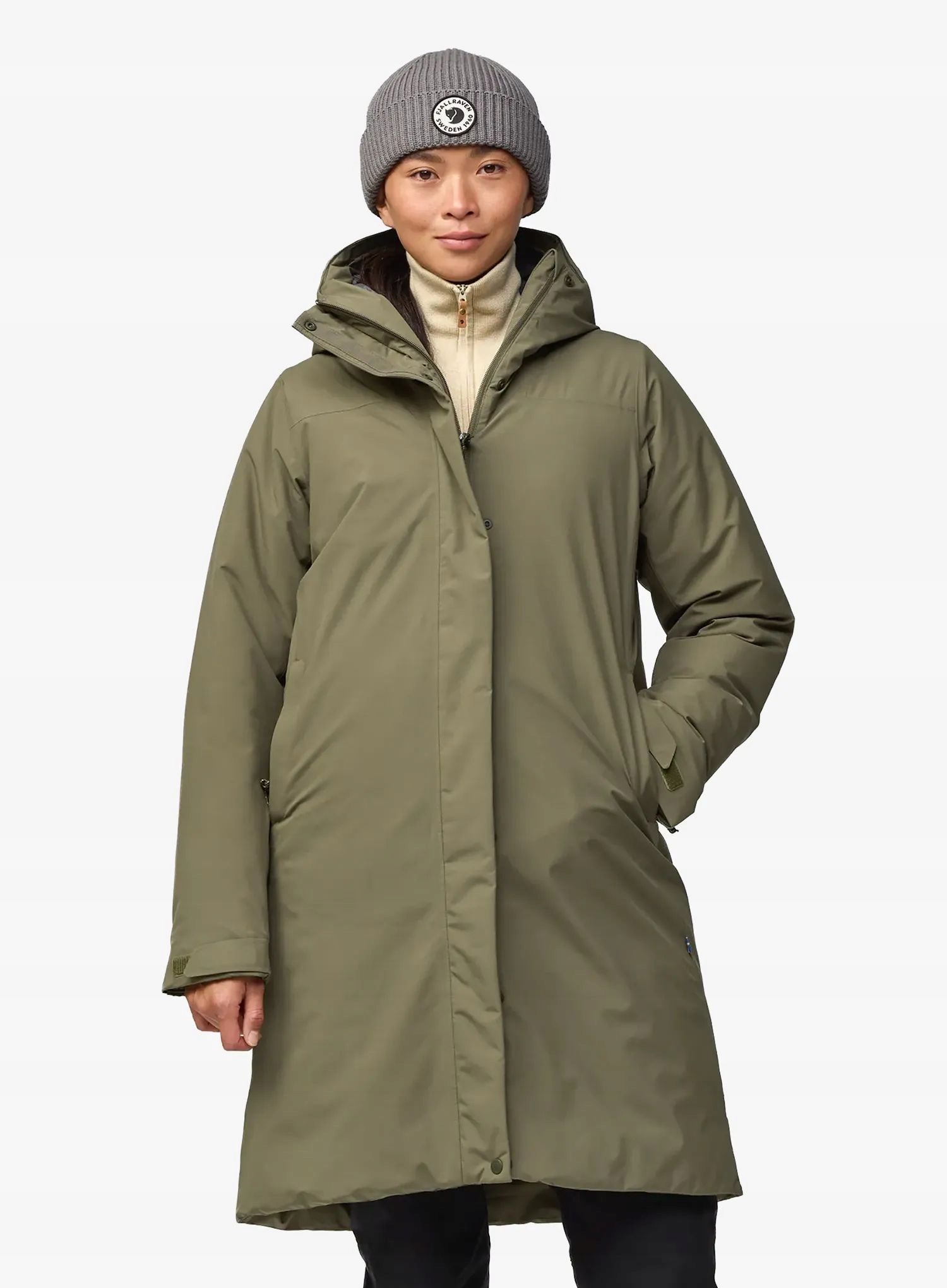 Dámský kabát Fjallraven Hc Hydratic Padded Parka laurel green S