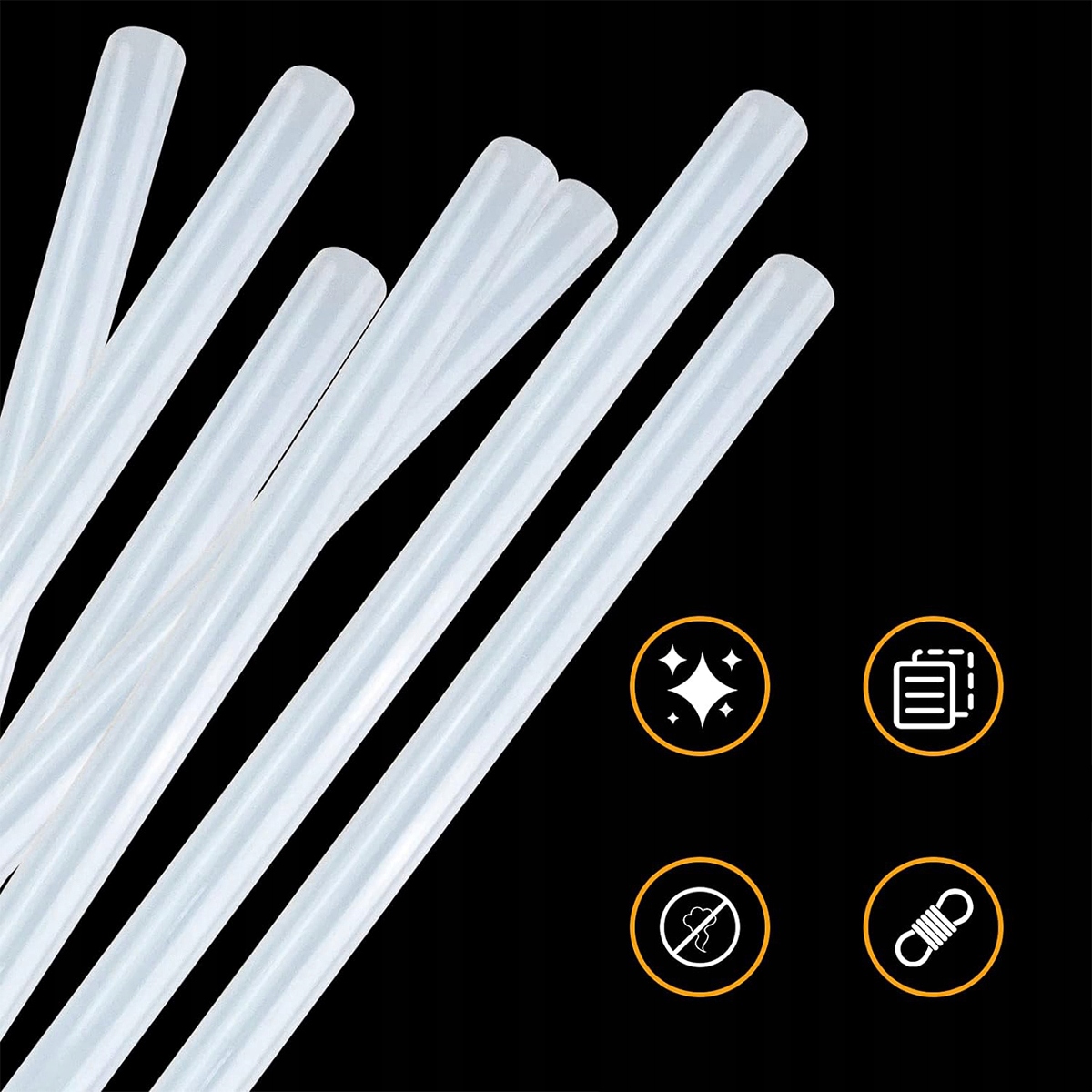 100SZT MOCNY KLEJ do PISTOLETU na GORĄCO TERMOTOPLIWY wkłady - 11mm - 200mm Waga produktu z opakowaniem jednostkowym 2.042 kg