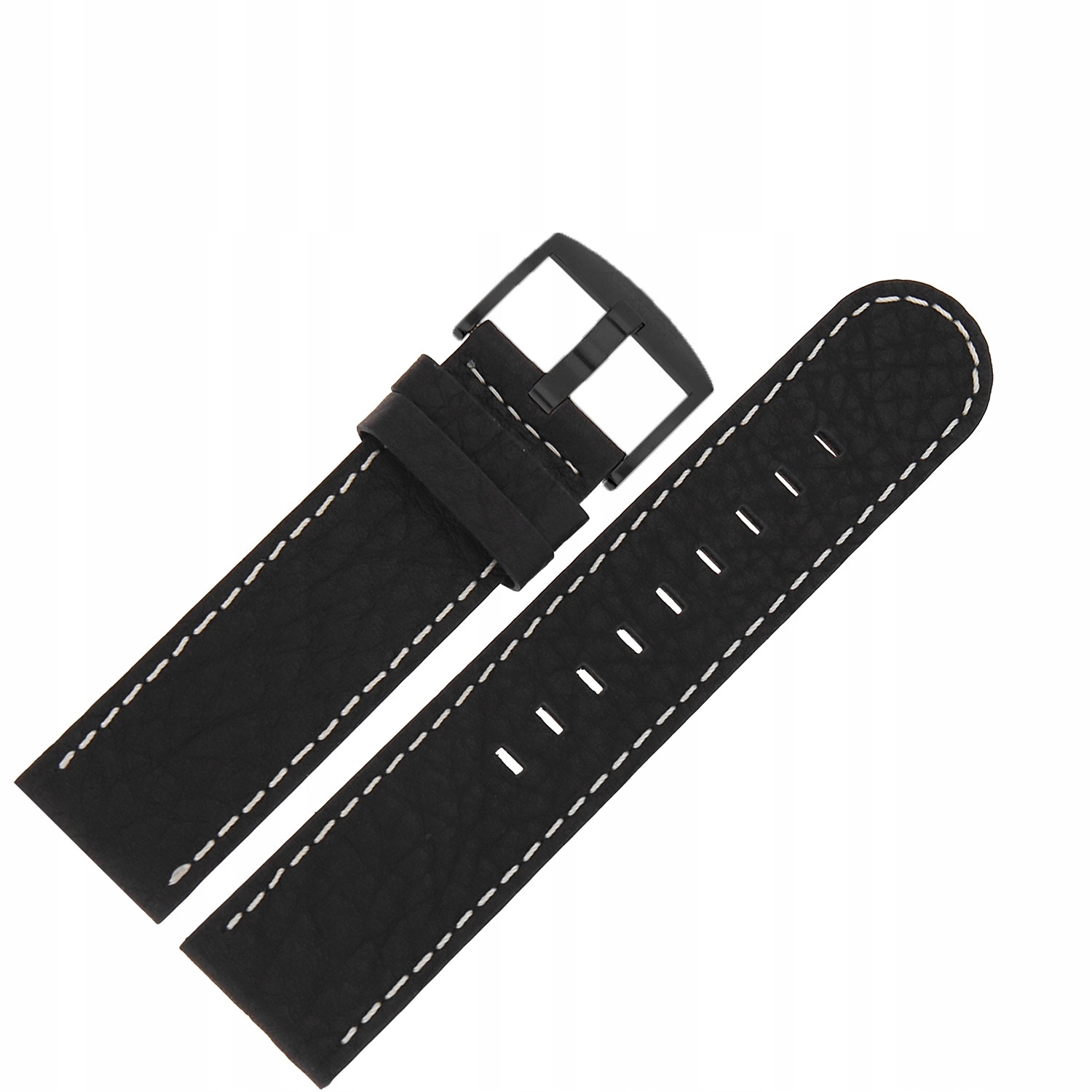 Pásek Propeller Kůže (VEL.3.08) 24 mm Černá s bílou p. matnou barvou