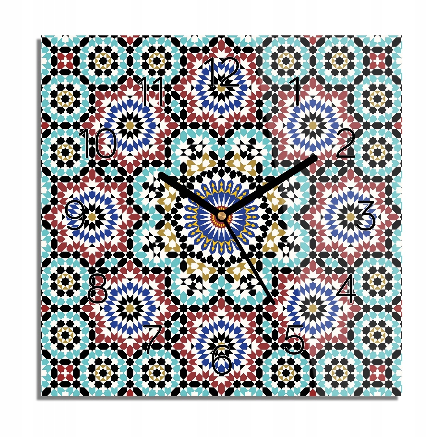 

Mozaika kwiaty zegar na szkle ze zdjęciem 30x30