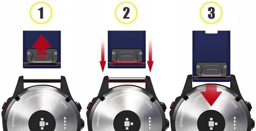 GRANATOWY Pasek Garmin FENIX 5X QuickFit Model Fenix 5X