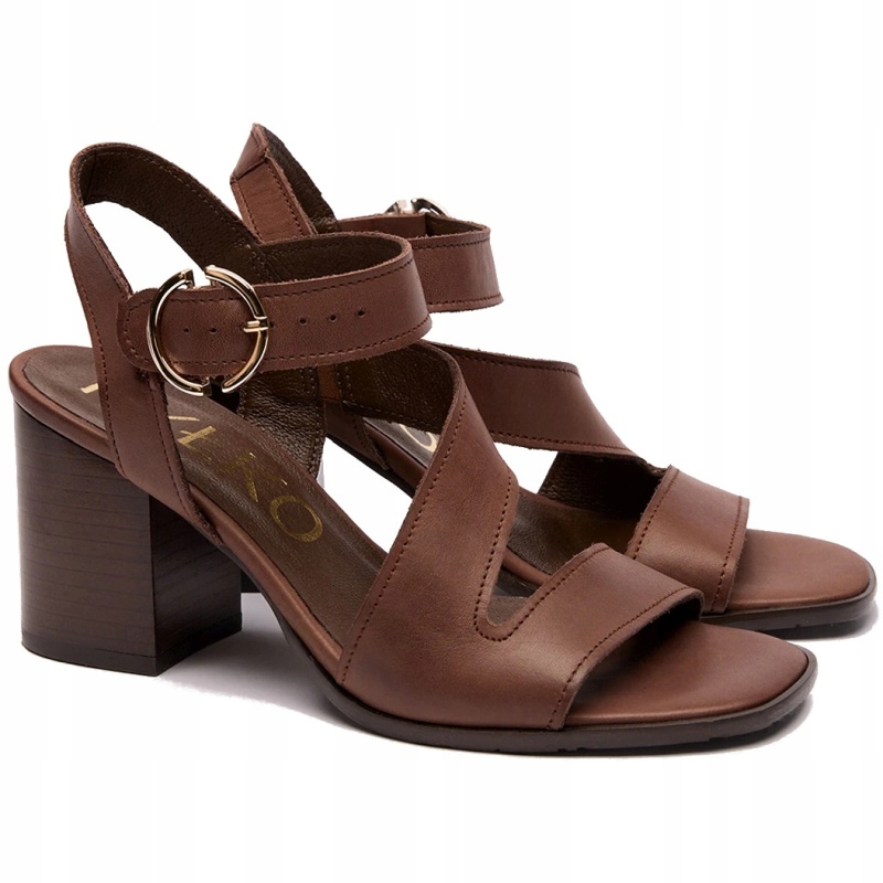 Dámské sandály Ryłko 7VG32_V9 _9JVF Brown hnědé Kůže Vel. 38