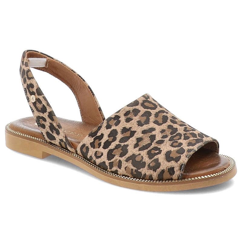 Béžové sandály Armodo Elegantní dámská obuv Leopard