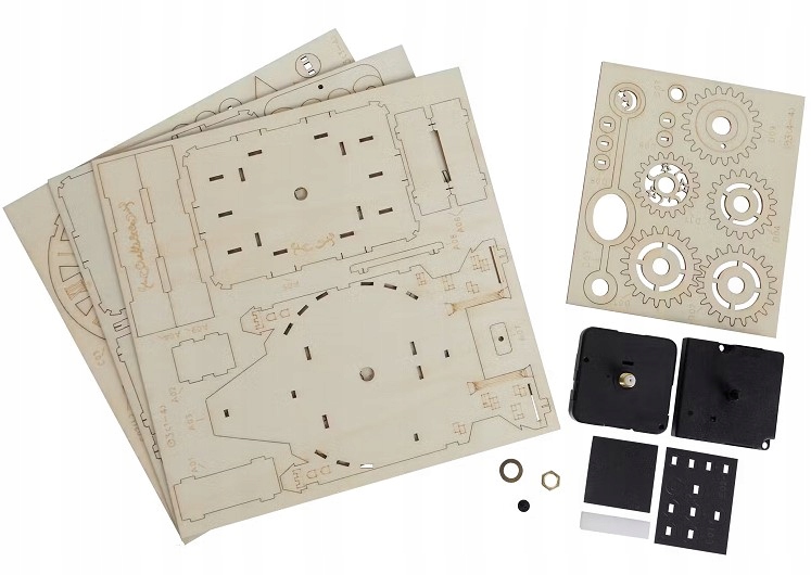 DREWNIANE PUZZLE MECHANICZNE 3D ZEGAR WAHADŁOWY Marka inna