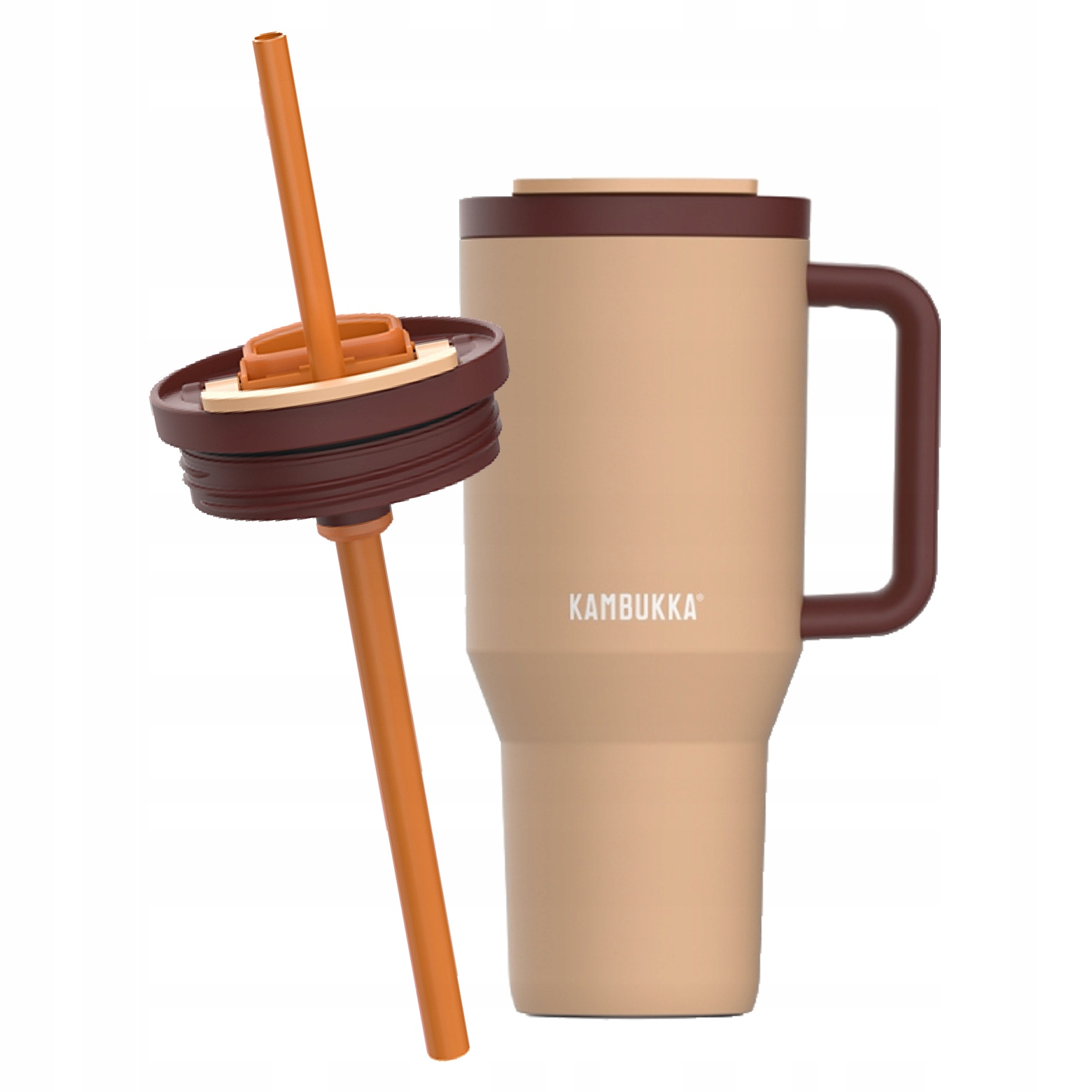 Termohrnek s brčkem Kambukka Rio 950 ml Almond Dream