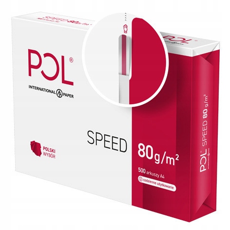 

Papier ksero PolSpeed, A4 biały, 80 g, 500 ark.