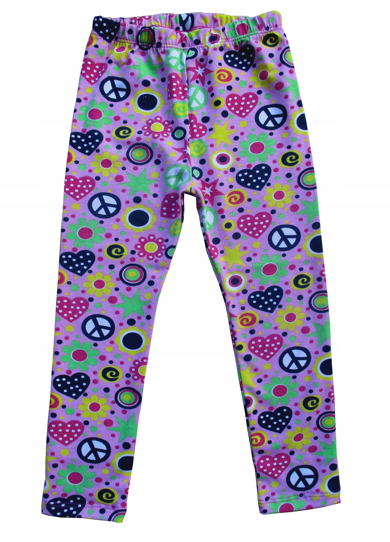 

Legginsy getry leginsy bawełniane druk różowe 152