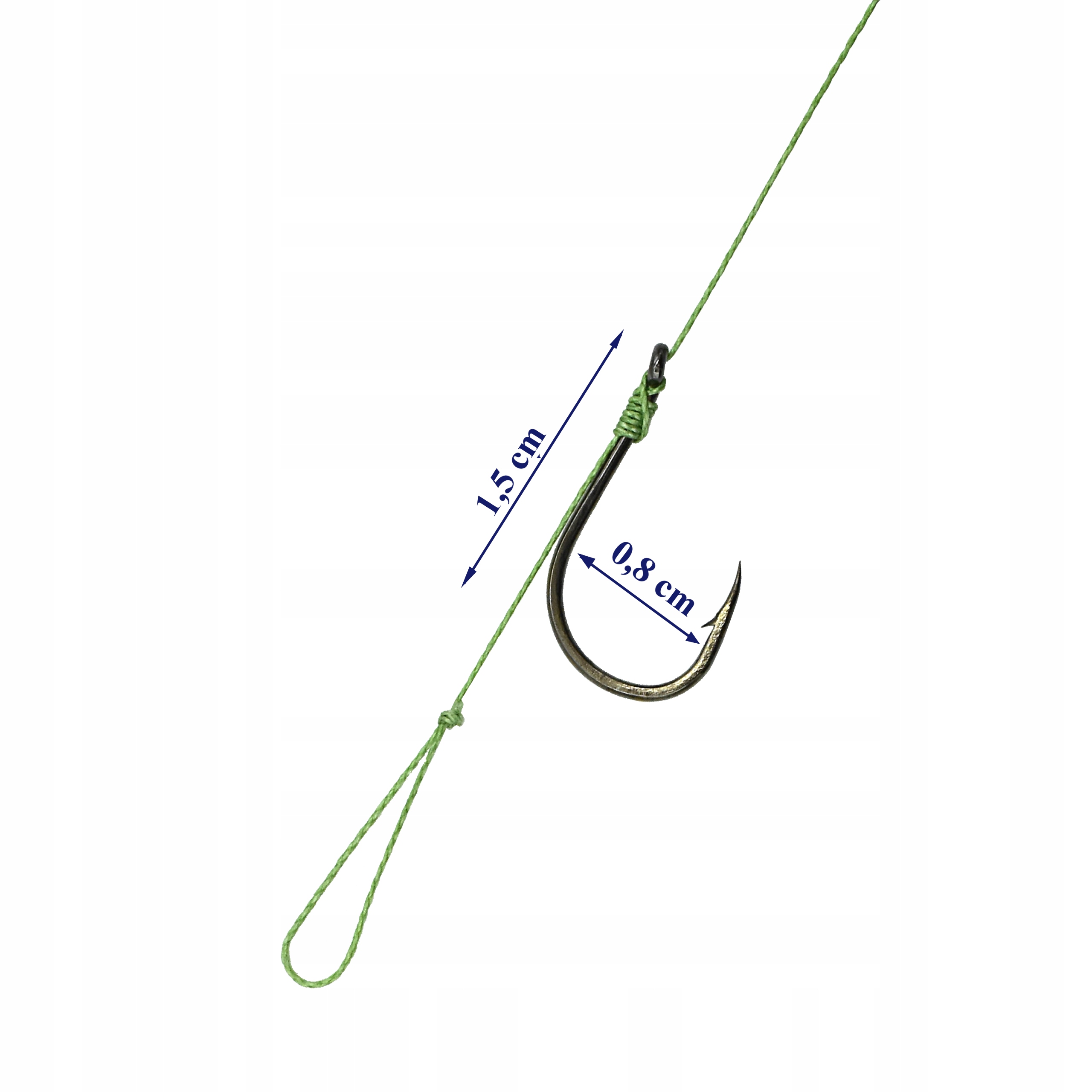 PRZYPON KARPIOWY Z WŁOSEM PLECIONKA CHINU 4/15kg Marka inna