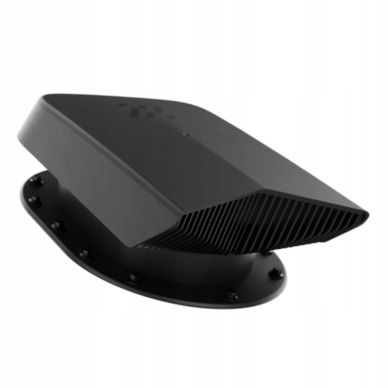 Větrací Ventilátor Na Ploché Pokrytí Černý 9005