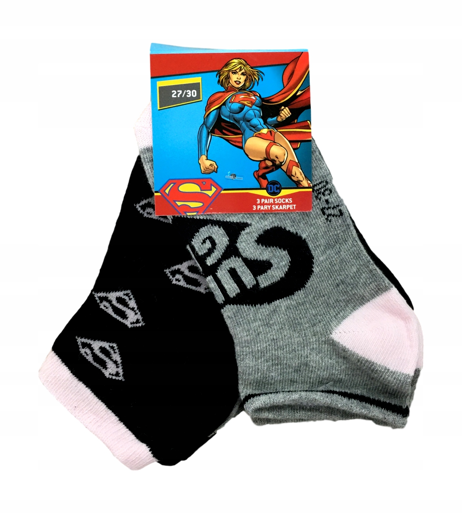 

2pak skarpetki skarpety Supergirl stopki *27-30