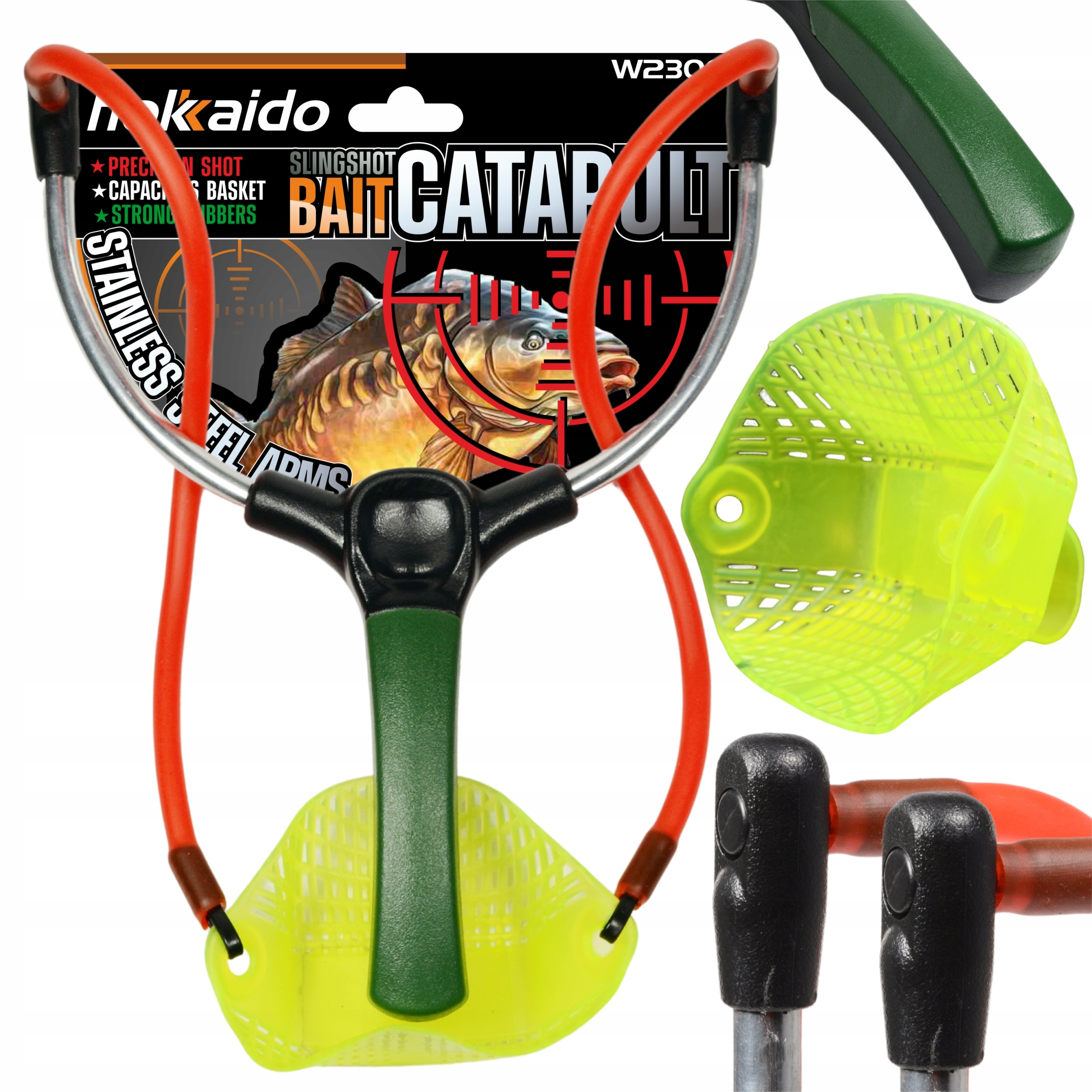 РОГАТКА РЫБОЛОВНАЯ ПРИМАНКА КАТАПУЛЬТА МЕТАЛЛИЧЕСКИЕ РУКИ ХОККАЙДО ПРОФИ