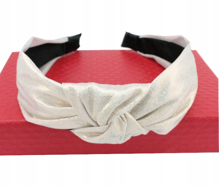 

Opaska Do Włosów Supeł Węzeł Błysk Jasne Złoto