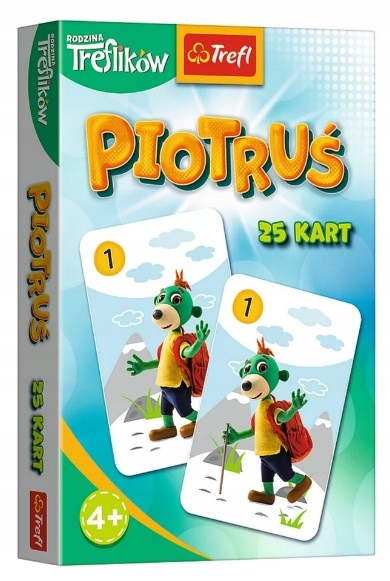 TREFL Karty do gry dla dzieci PIOTRUŚ RODZINA TREFLIKÓW