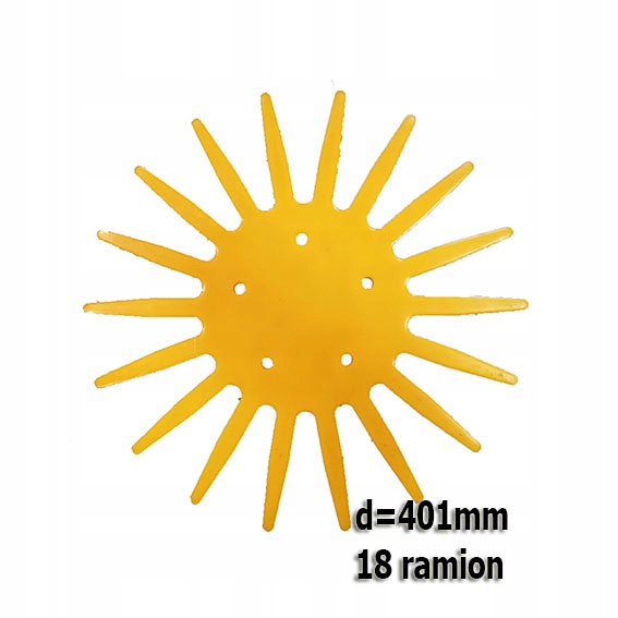 Prstová hvězda d=401, 18 ramen, tvrdá, Plenková