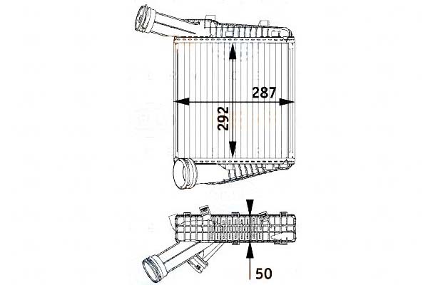 INTERCOOLER BEHR HELLA A 487018N Producent części Behr Hella Service