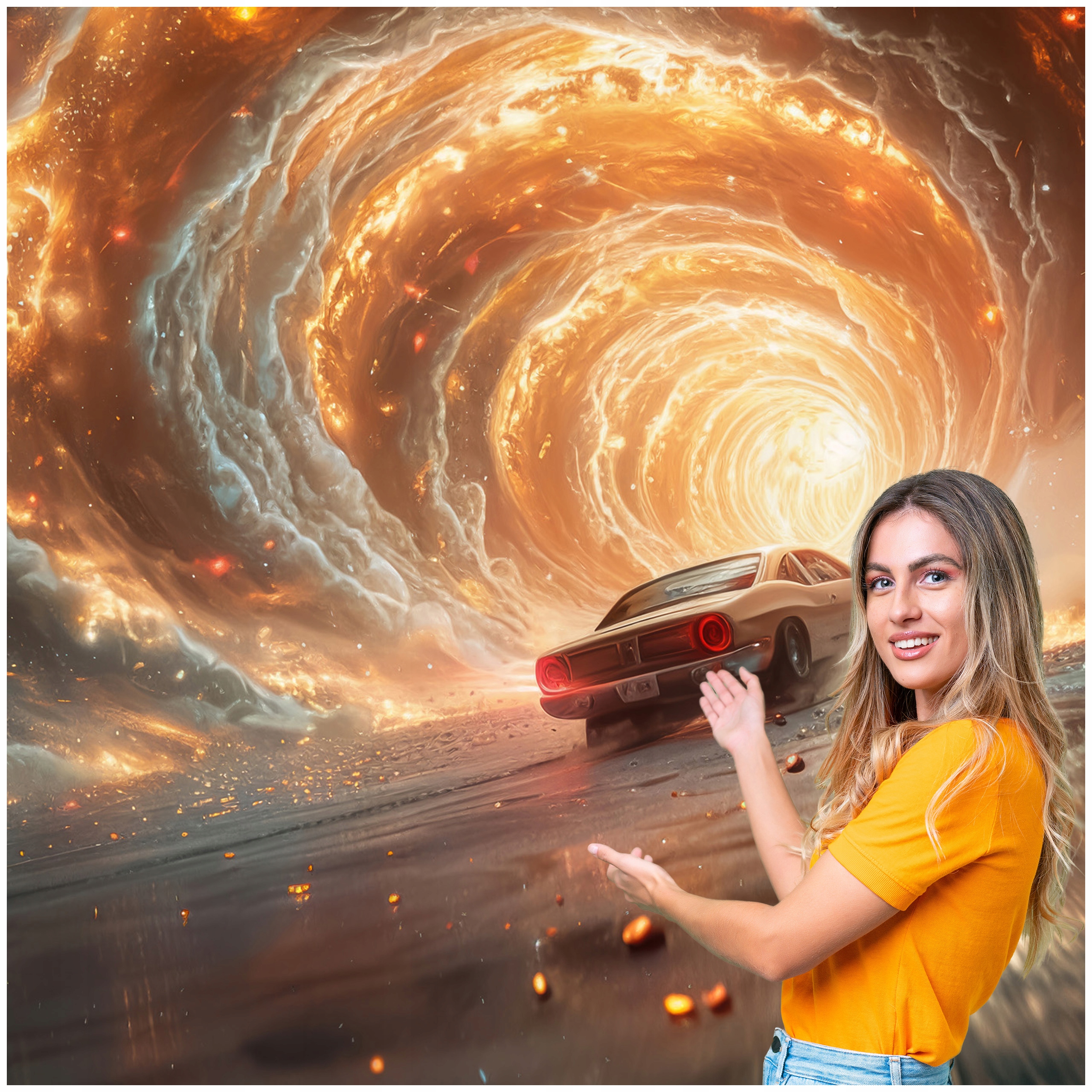 Fototapeta 3D Tunel Chodba Abstraktní časoprostor 588x280 TUN12F