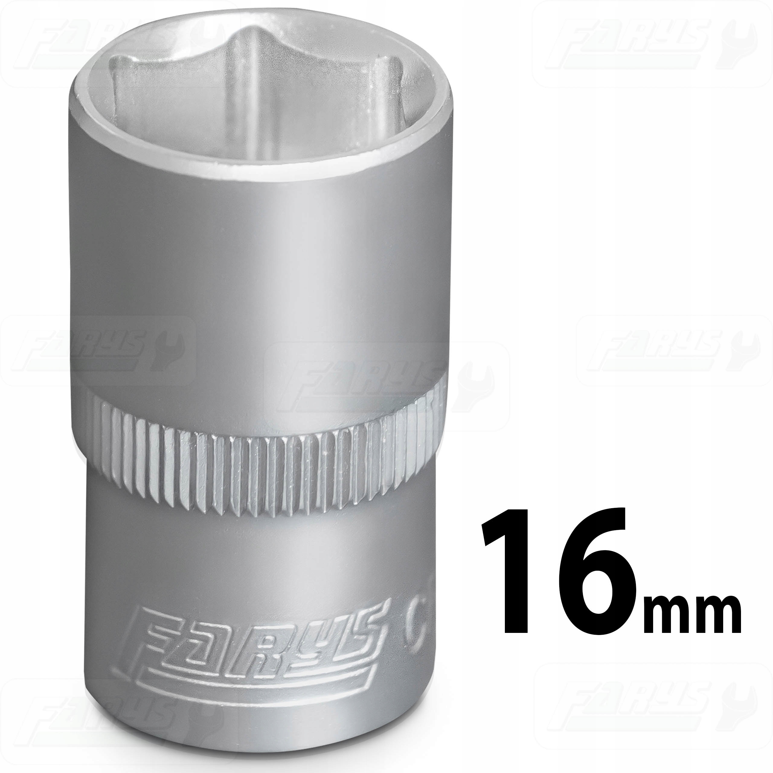 Nasadka 16mm 1/2" Sześciokątna Krótka 6-kątna CrV Mocna Farys FR1209