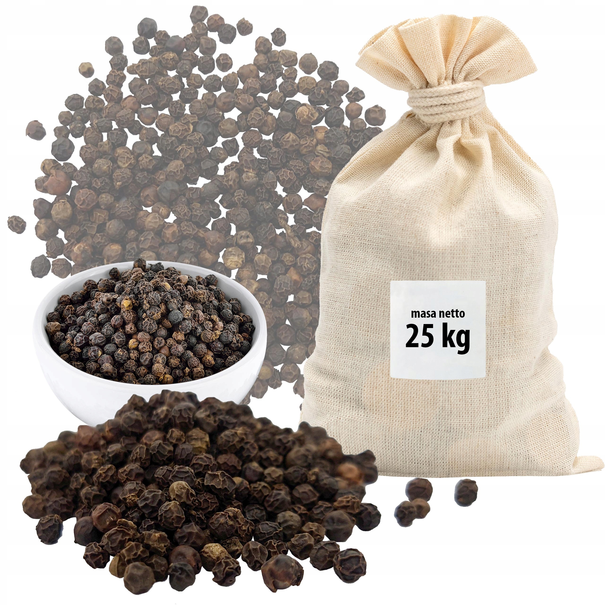 Levně Pepř Černý Zrnitý 25 Kg Sáček Velkoobchod