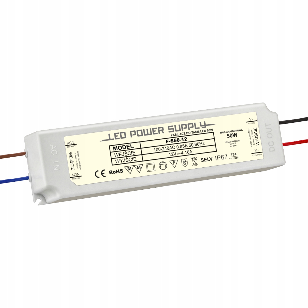 

Zasilacz 50W 12V Wodoodporny F-S50-12 Brillo 3 gwa