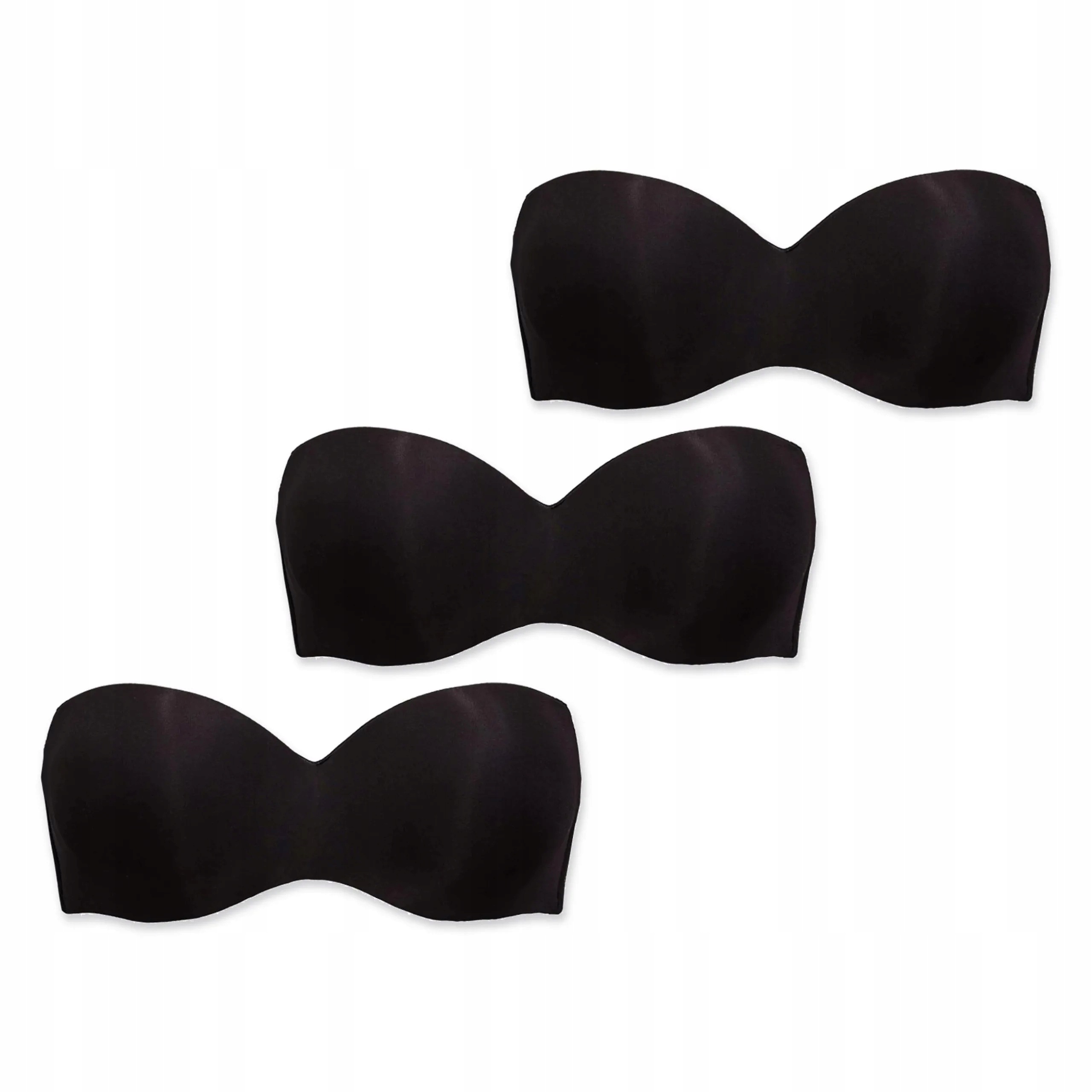 3x Podprsenka bardotka push-up bezešvá Sielei Fantastic 1580 černá 80B