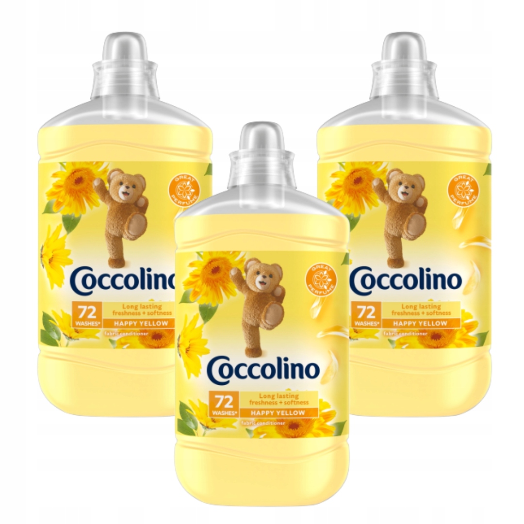 

Coccolino Happy Yellow Płyn do Płukania 3x 1,8L
