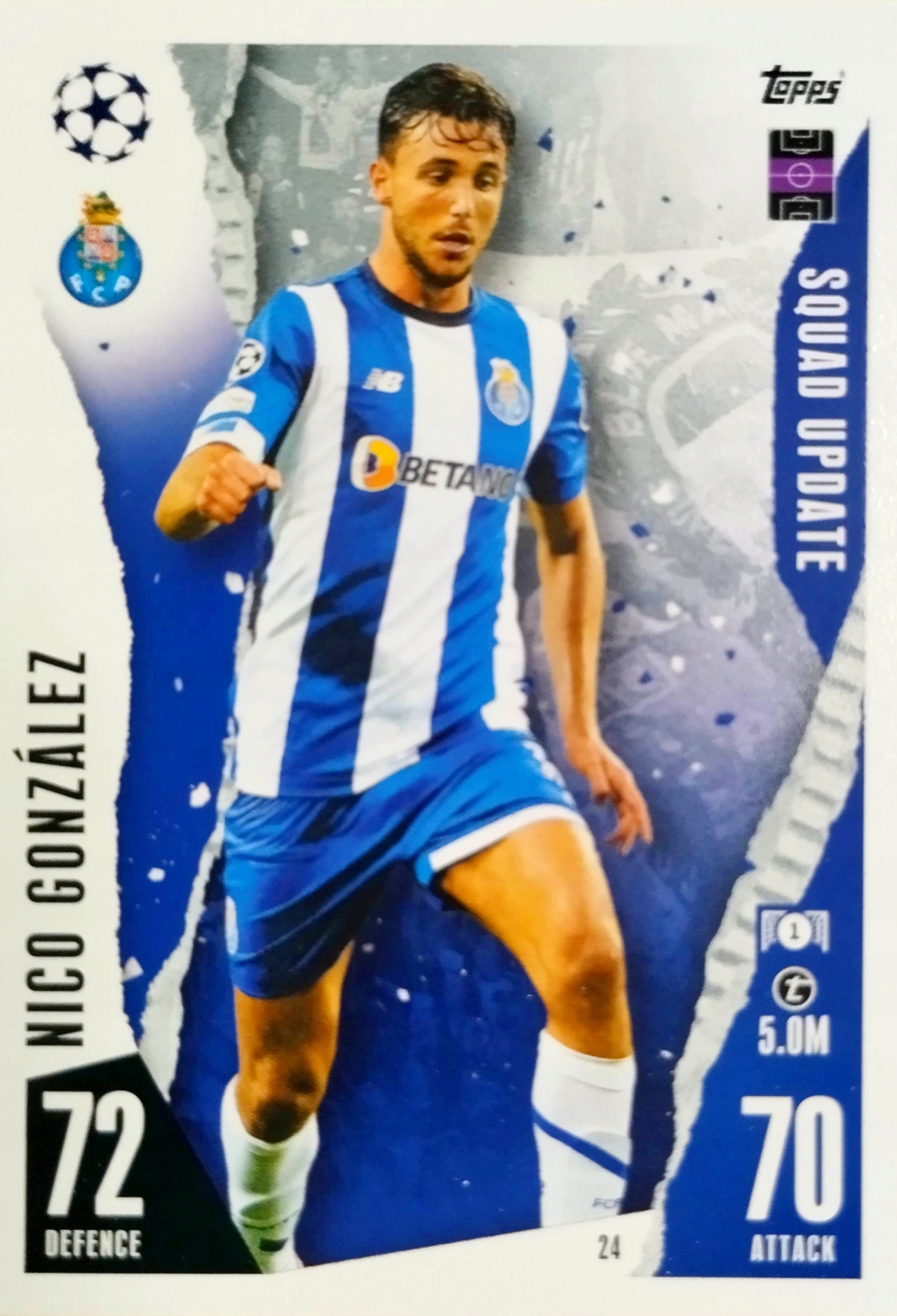 Topps Match Attax Extra 2023/2024 Squad Update 24 Nico Gonzalez