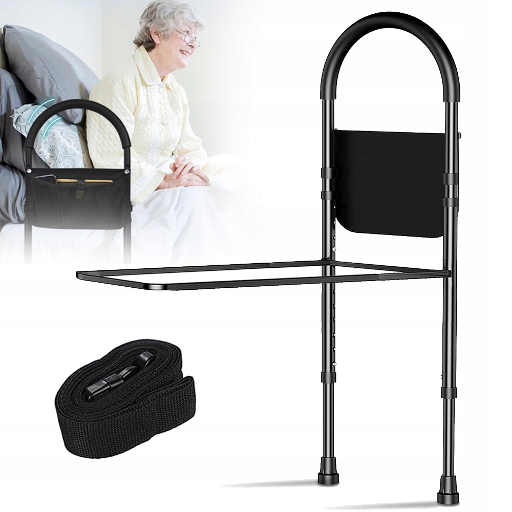 Poręcz Do Łóżka Barierka Z Torbą Na Drobiazgi Pomocna Dla Seniora