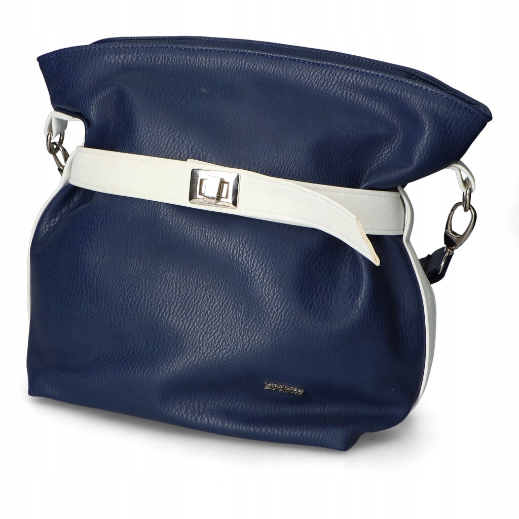 Dámská velká kabelka Námořnická Modrá/Bílá s odnímatelným páskem