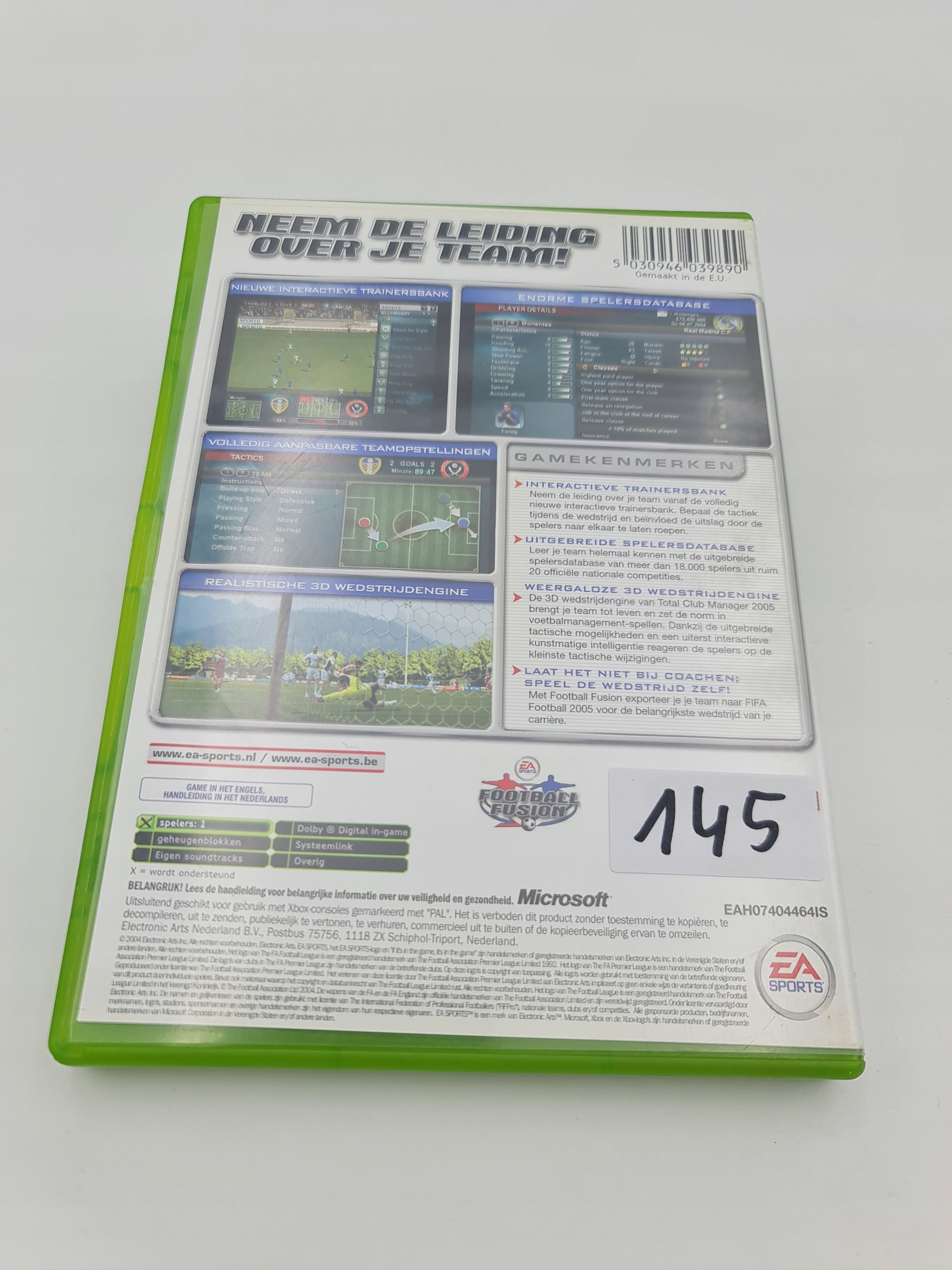 XBOX TOTAL CLUB MANAGER 2005 Platforma Microsoft Xbox