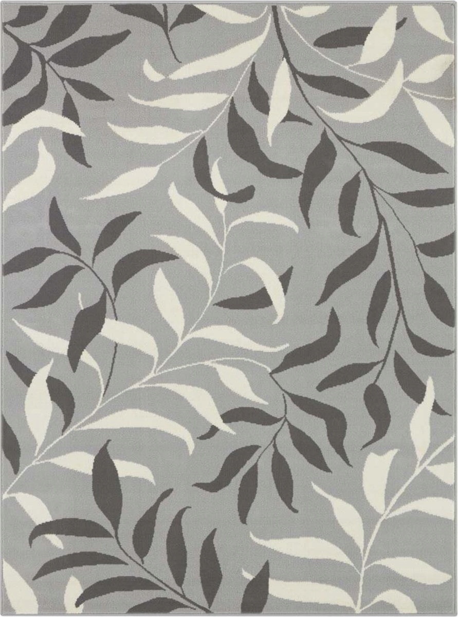 Moderní šedo-krémový koberec do obývacího pokoje s měkkým krátkým vlasem 180x260