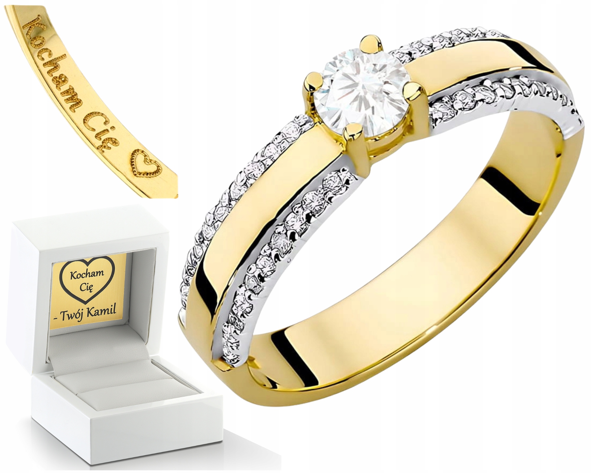 Zlatý Prstýnek 585 S Diamanty Lab – Elegantní Dárek