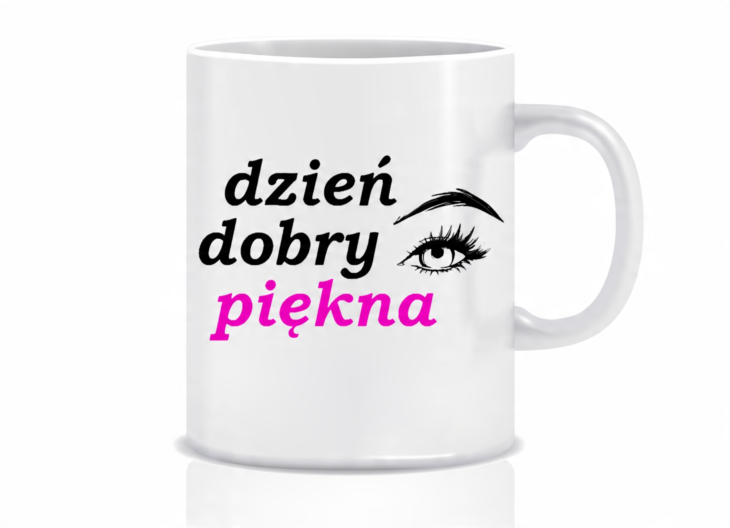 

Kubek Dzień Dobry Piękna Kartonik Imię