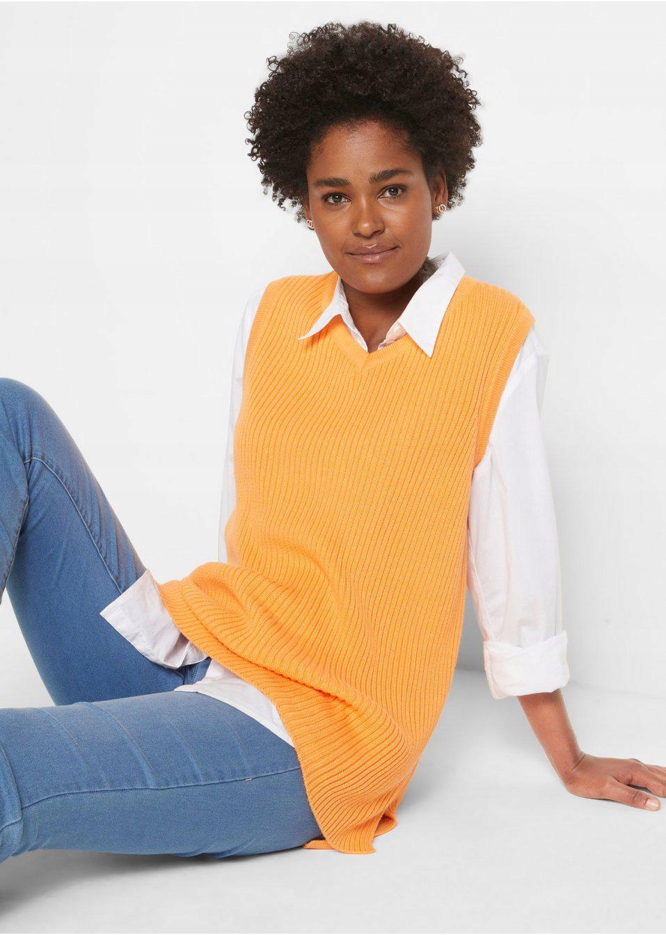 KAMIZELKA DZIANINOWA BONPRIX 48