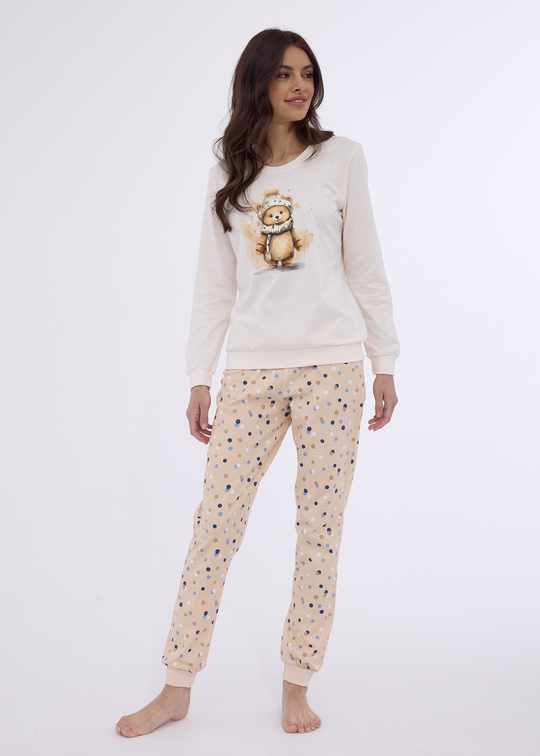 Dámské Pyžamo 671/377 Sweet Bear Dr XL ecru