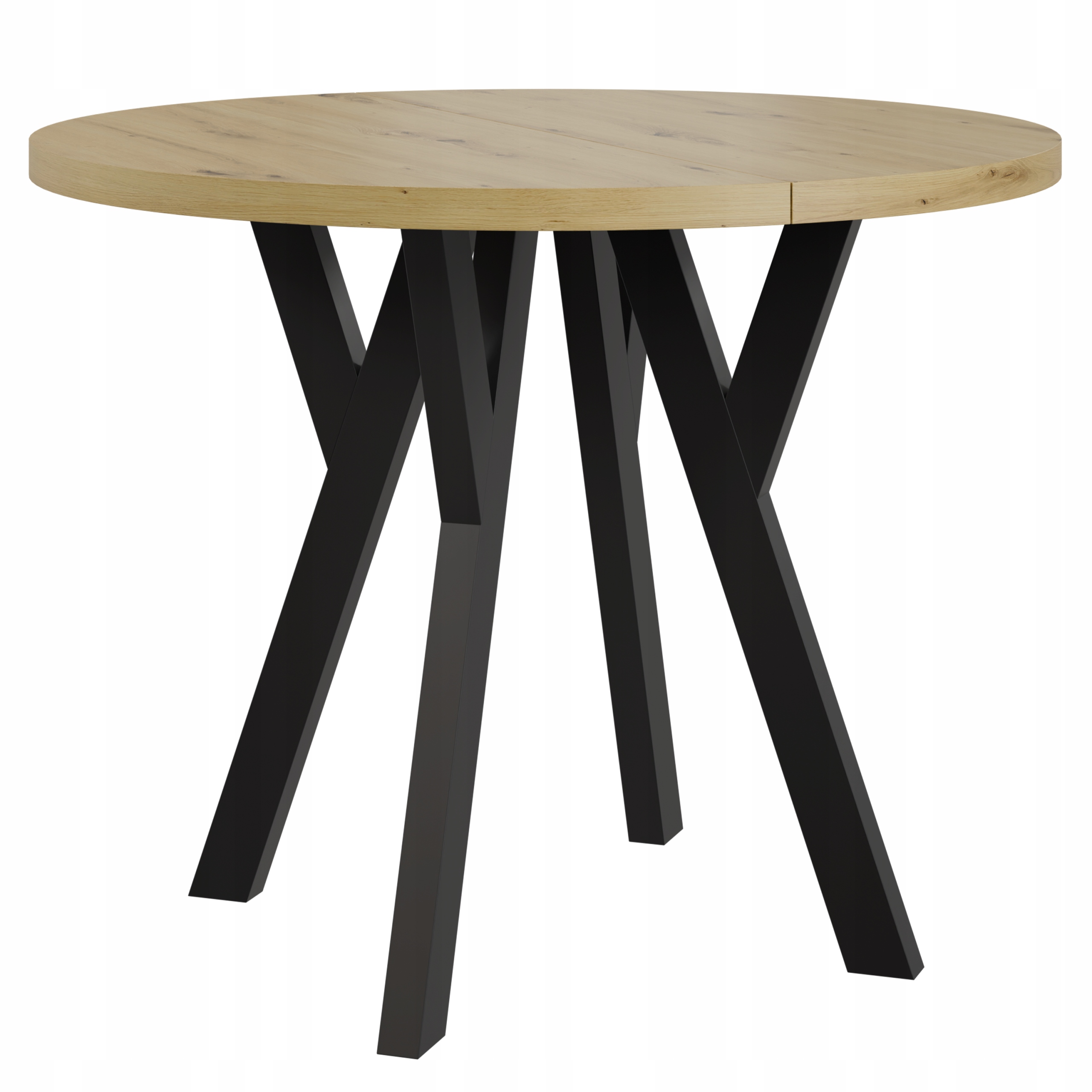 Stůl kulatý rozkládací 80/160 moderní Perlume Dub Artisan loft fi80