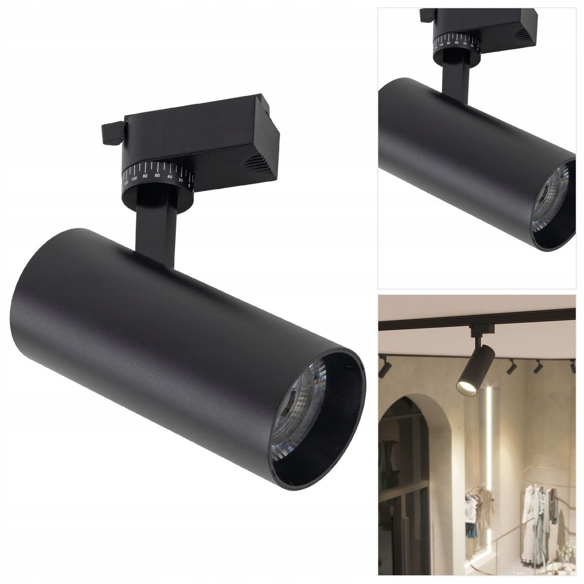 Reflektor Tracer černý, moderní Led kolejnicové osvětlení Tk Lighting