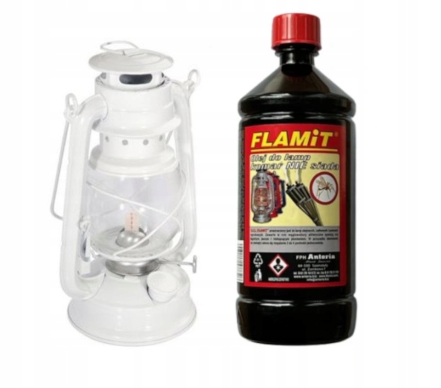 

Zestaw: lampa olejowa biała +olej na komary 980 ml