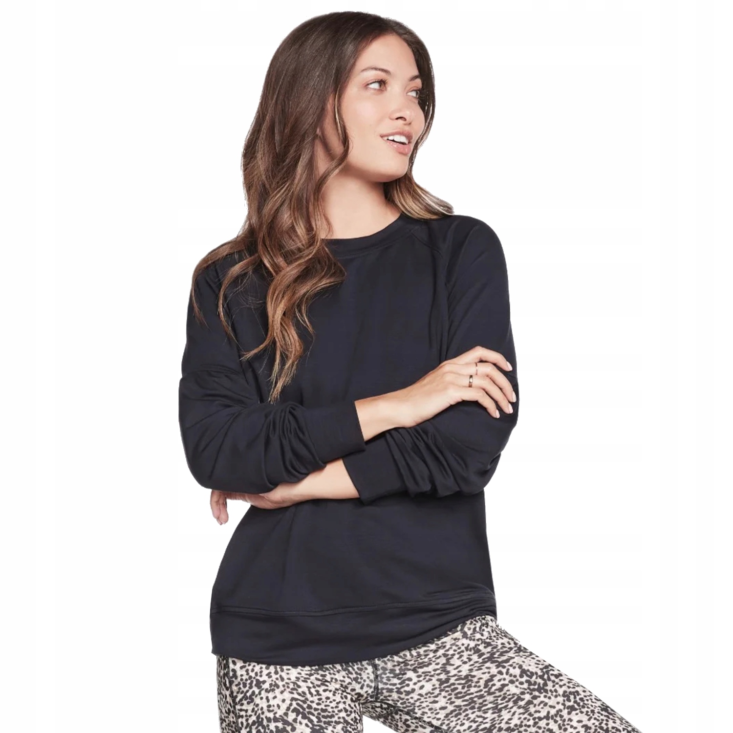 Skechers Skechluxe Restful Crew [s] Longsleev Dámská Viskóza Černá